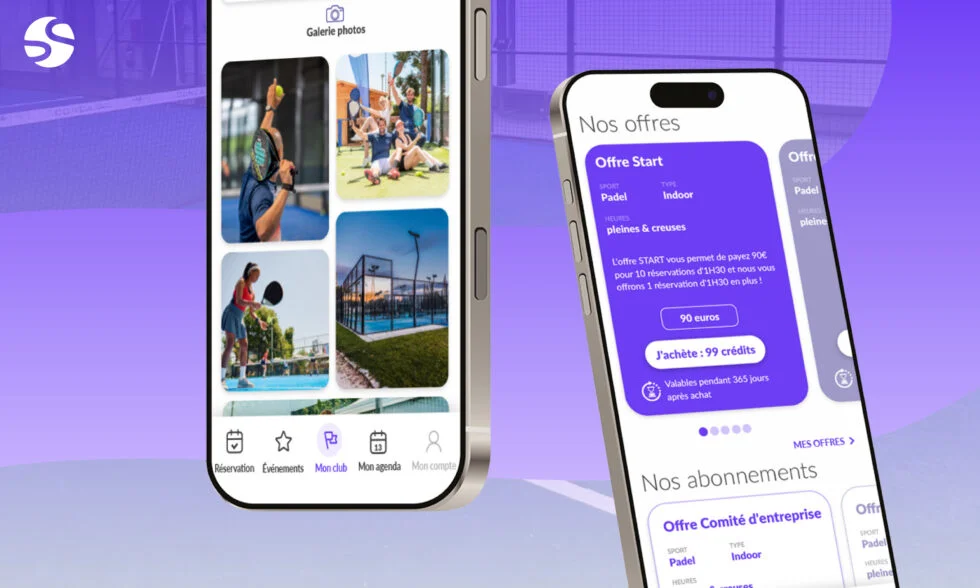 Application club de padel — profil membre, historique et statistiques personnelles