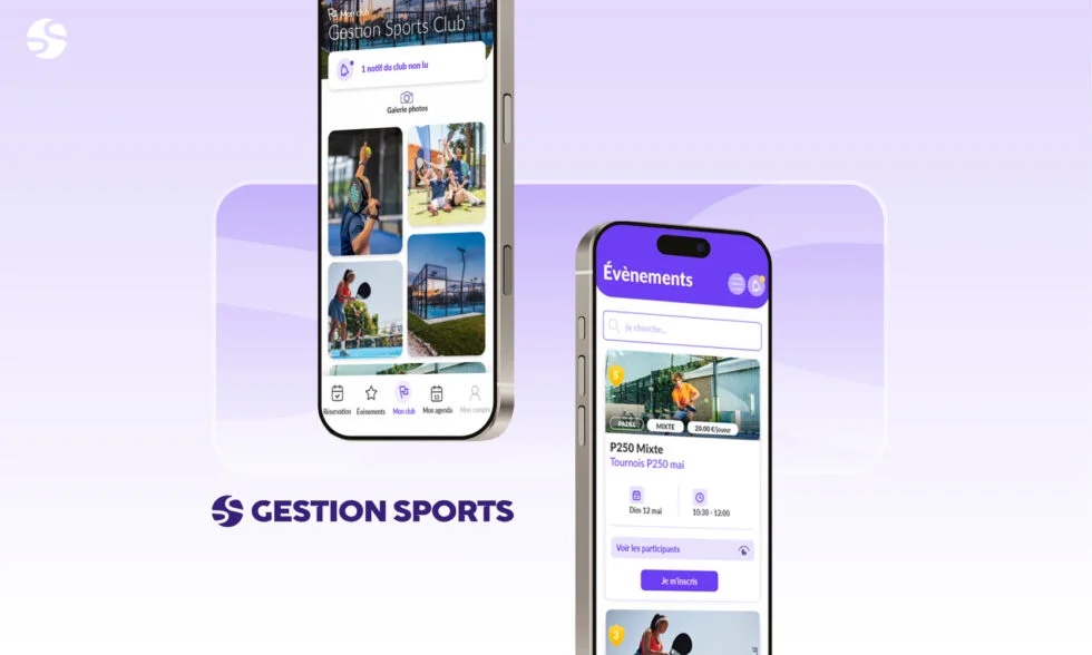 Application mobile Gestion Sports pour les clubs de padel — réservation, paiement, communication