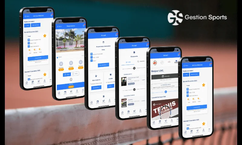 Application mobile moderne pour les clubs de tennis